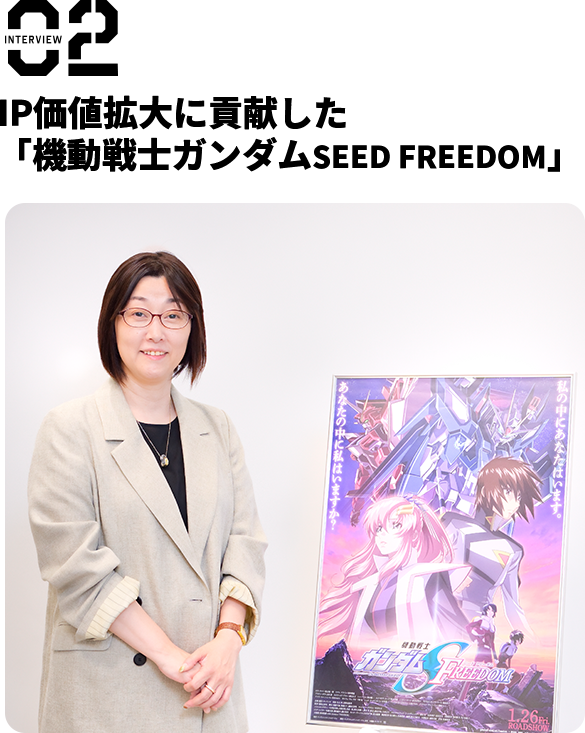 interview02 IP価値拡大に貢献した「機動戦士ガンダムSEED FREEDOM」